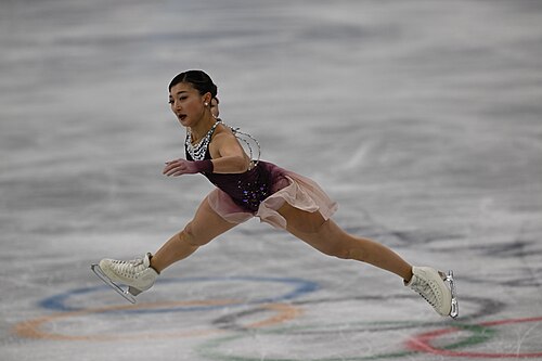 MILAN, ITALY - 19 FEBRUARY 2026: Kaori SAKAMOTO of Japan compete during the Figure Skating Women Single Skating Free Skating at the Olympic Winter Games Milano Cortina 2026 Milano Ice Skating Arena on February 19, 2026 in Milan, Italy