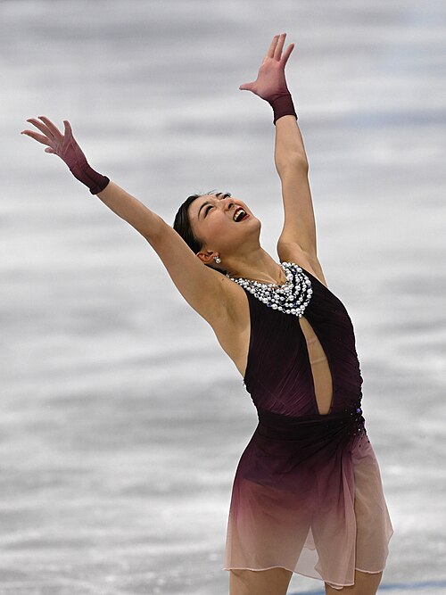 MILAN, ITALY - 19 FEBRUARY 2026: Kaori SAKAMOTO of Japan compete during the Figure Skating Women Single Skating Free Skating at the Olympic Winter Games Milano Cortina 2026 Milano Ice Skating Arena on February 19, 2026 in Milan, Italy