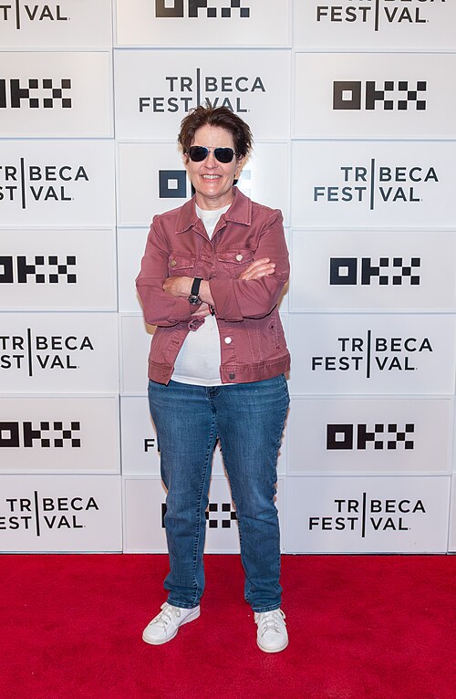 Kara Swisher before a live episode recording of On with Kara Swisher with Marc Maron at Tribeca Festival in 2026