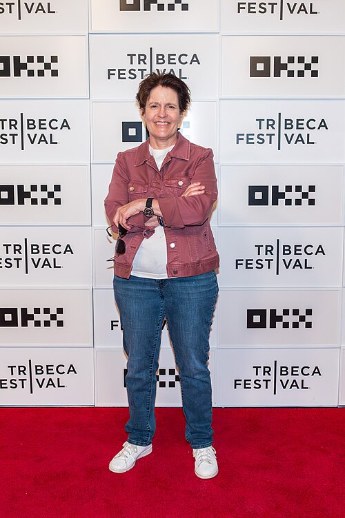 Kara Swisher before a live episode recording of On with Kara Swisher with Marc Maron at Tribeca Festival in 2026