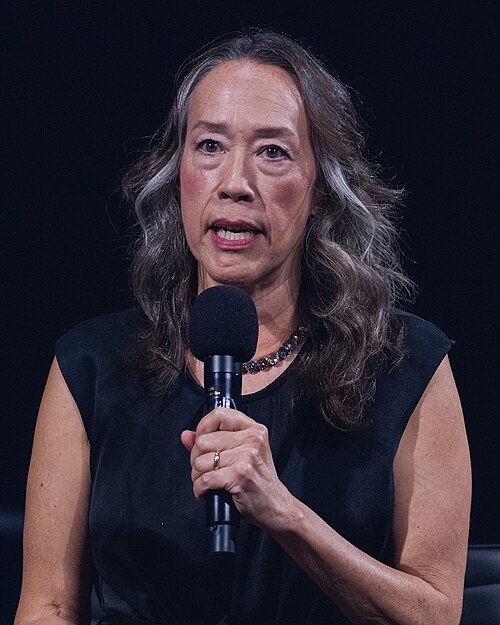 Karyn Kusama speaking at a Q&A for Jennifer's Body in Los Angeles, California