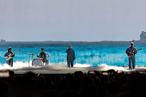 Katarsis, representing Lithuania, performing at Eurovision 2025 in Basel, Switzerland.