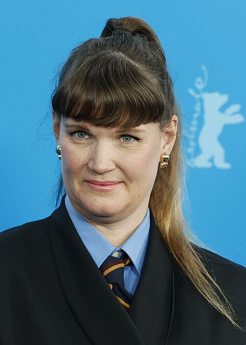 Katja Adomeit poses at the "No Good Men" photocall  at Berlinale 2026 in Berlin, Germany
