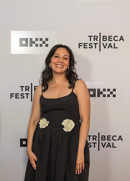 Katy Fuller, writer, producer, and cast, at the 2026 Tribeca Festival for the movie She Keeps Me Young.