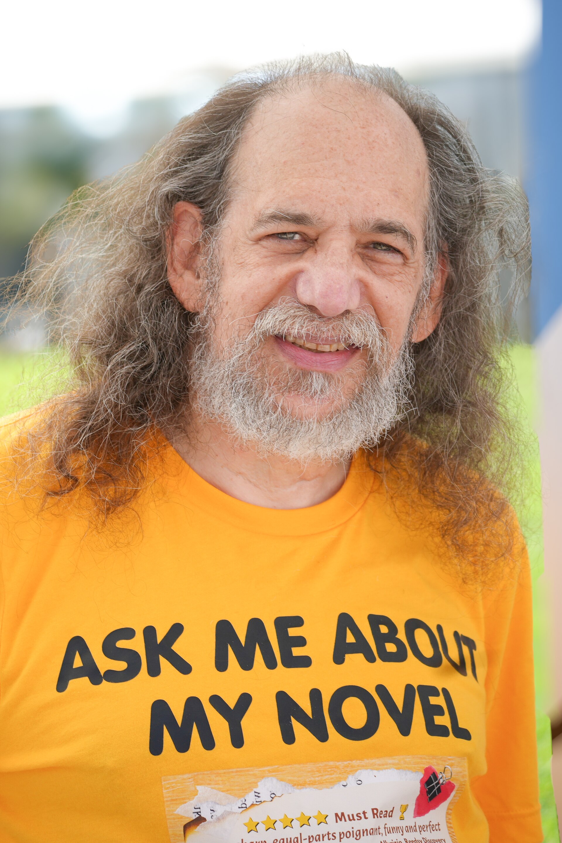 Kendall Schafer, novelist, screenwriter, lyricist, at San Diego Writers Festival in Coronado, California, in March 2026