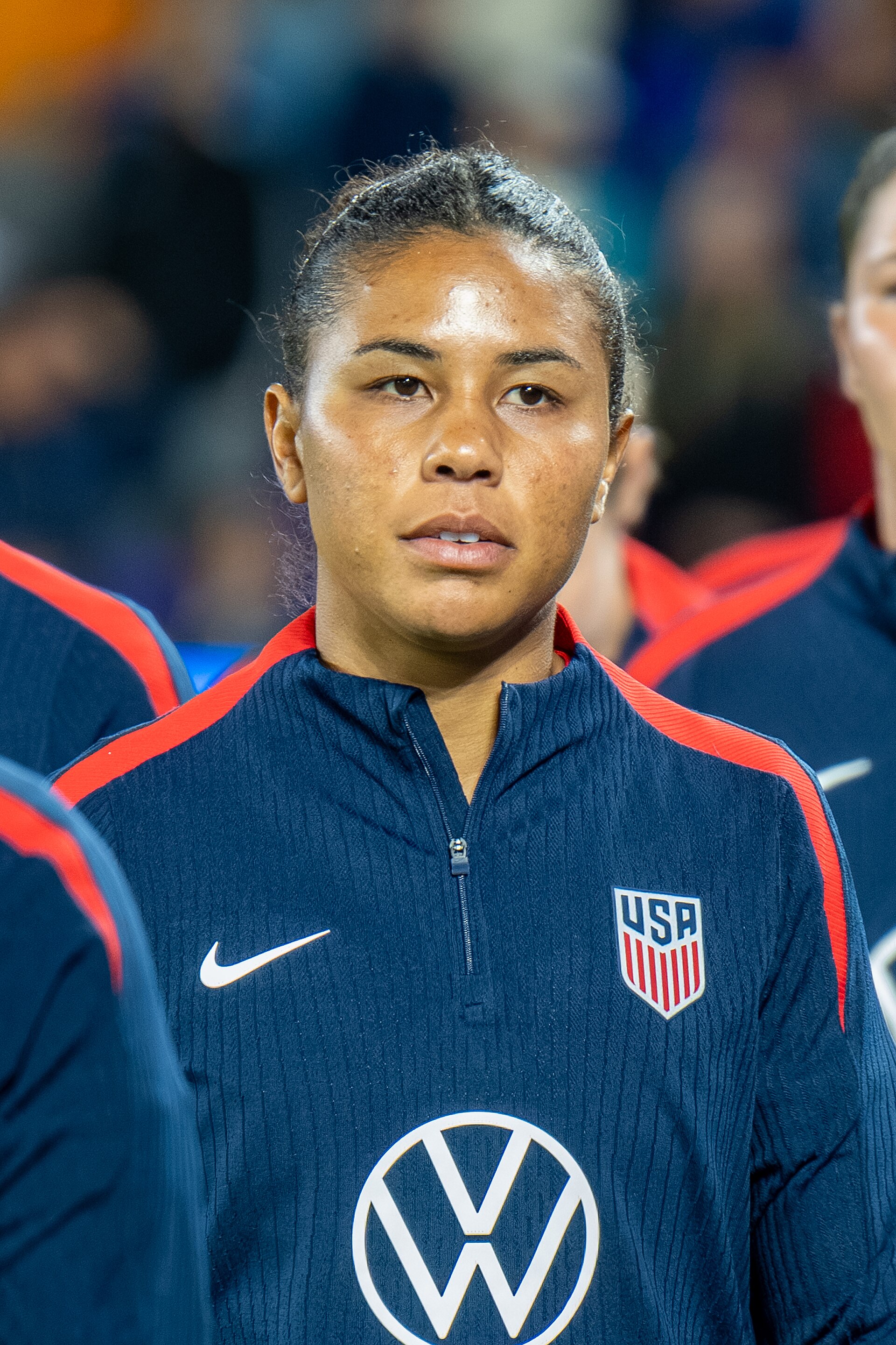Kennedy Wesley during United States Women's Soccer Team vs Italy Women's National Football Team on November 28 2025