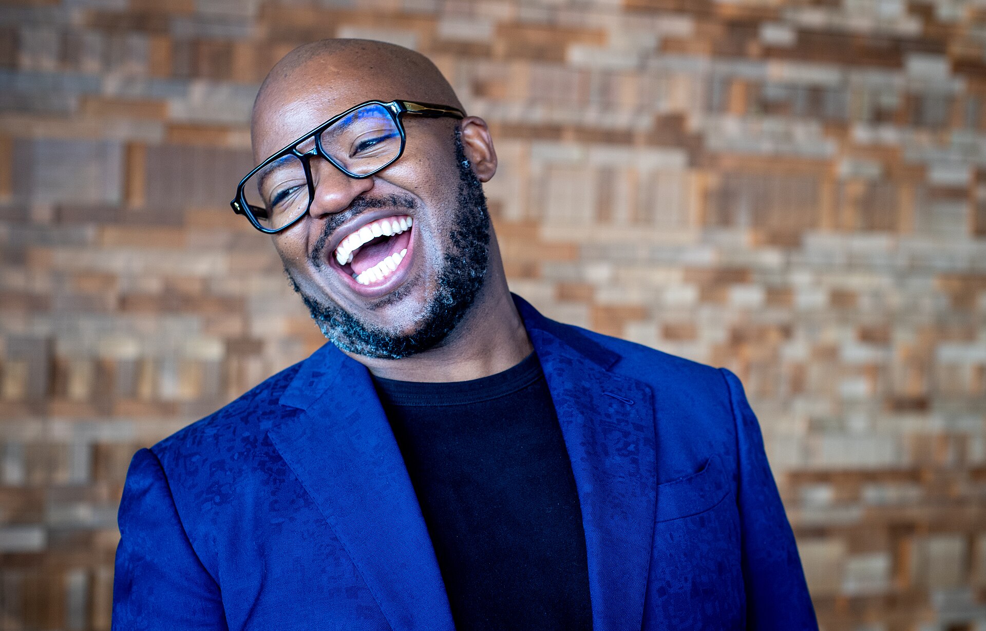 Khaya Dlanga, South African writer, public speaker, and social media commentator, at TED 2025 in Vancouver, Canada