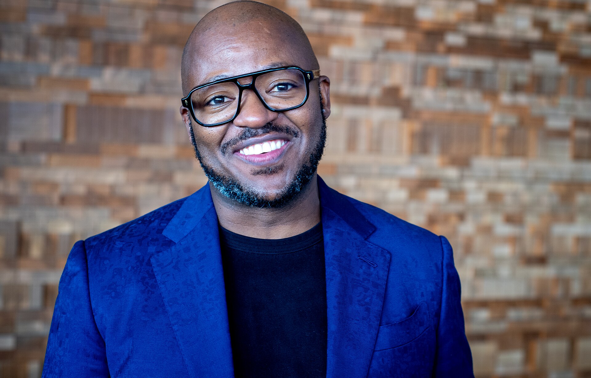 Khaya Dlanga, South African writer, public speaker, and social media commentator, at TED 2025 in Vancouver, Canada
