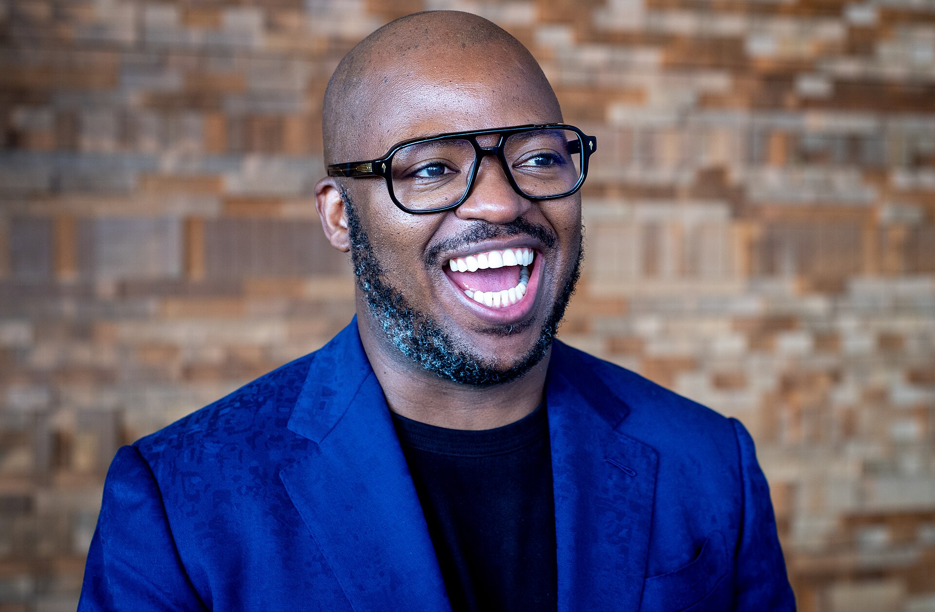 Khaya Dlanga, South African writer, public speaker, and social media commentator, at TED 2025 in Vancouver, Canada