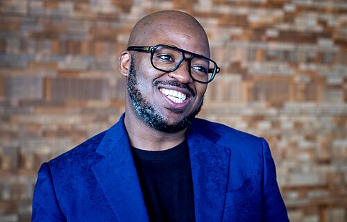Khaya Dlanga, South African writer, public speaker, and social media commentator, at TED 2025 in Vancouver, Canada