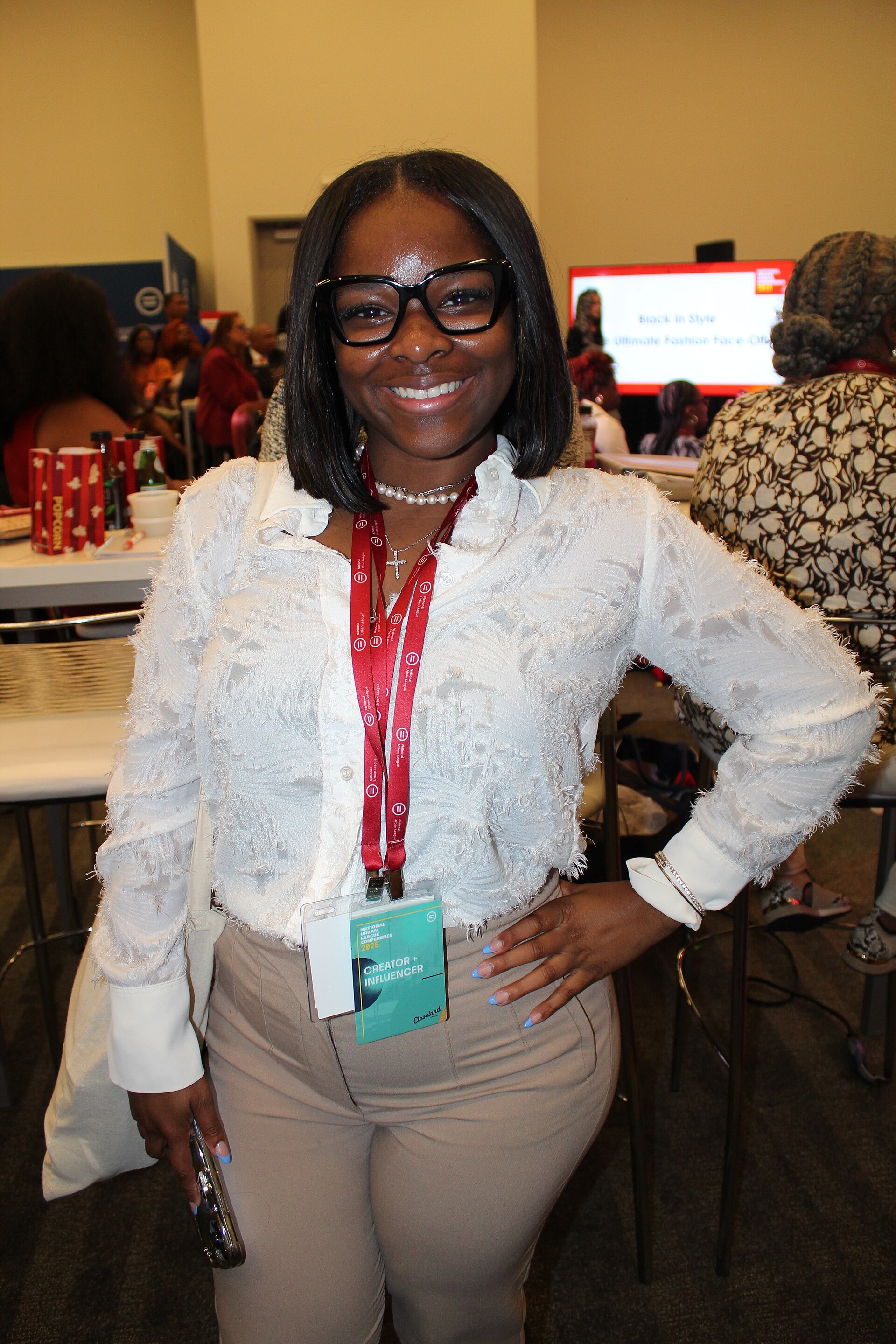 Kiana Evans, National Urban League Content Creator, at the 2025 National Urban League Conference.