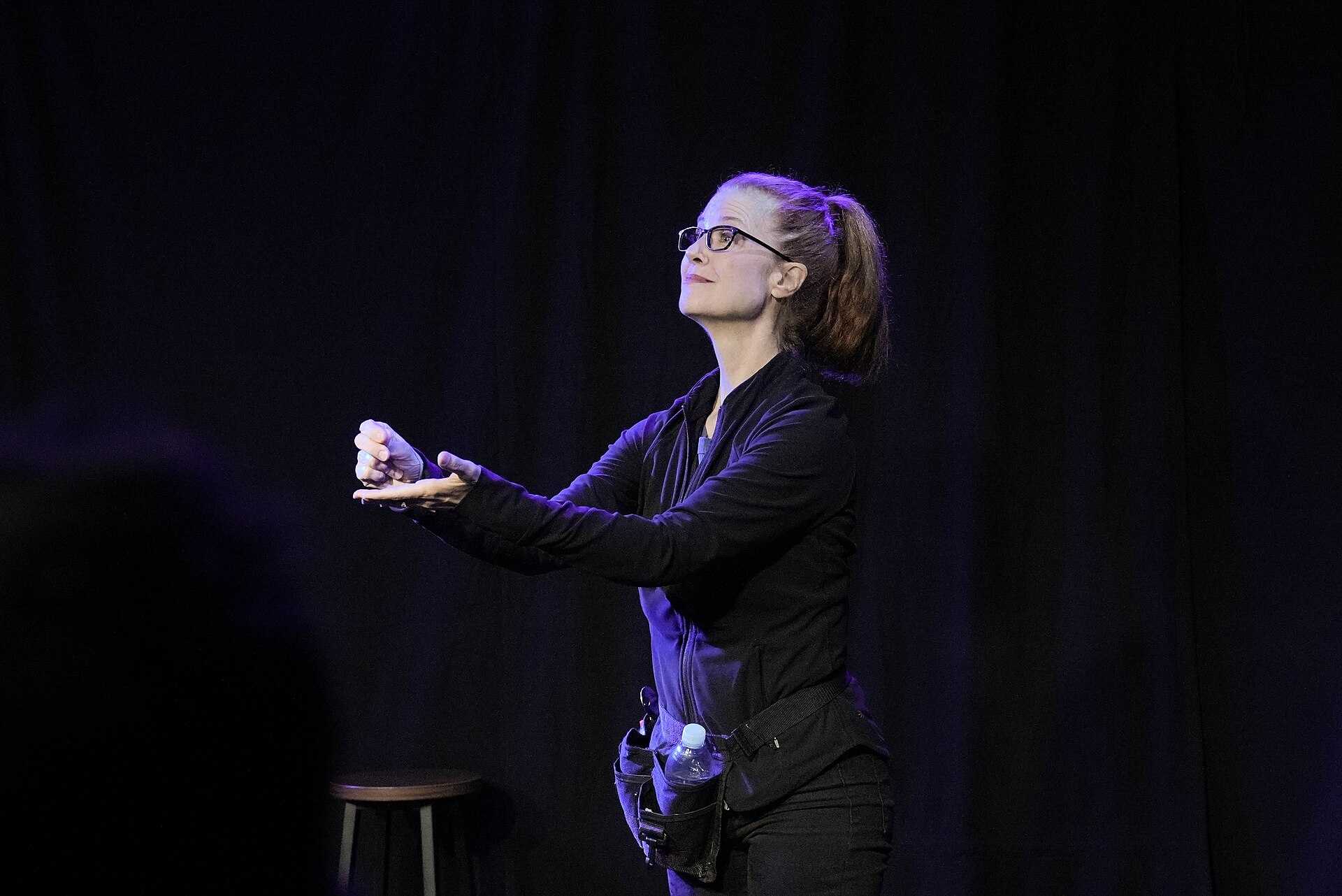 Kimberly Prentice, writer and performer, at the 2024 Edinburgh Festival Fringe in the show, Unseen.