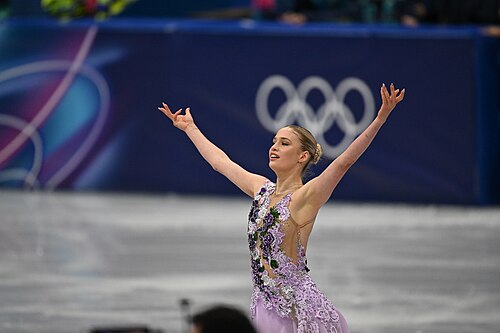 MILAN, ITALY - 19 FEBRUARY 2026: Kimmy REPOND of Switzerland compete during the Figure Skating Women Single Skating Free Skating at the Olympic Winter Games Milano Cortina 2026  Milano Ice Skating Arena on February 19, 2026 in Milan, Italy
