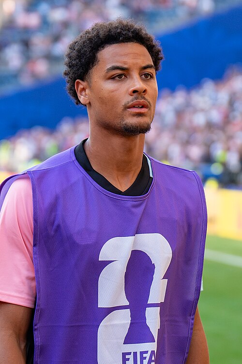 Koni De Winter during Belgium v United States at the 2026 FIFA World Cup