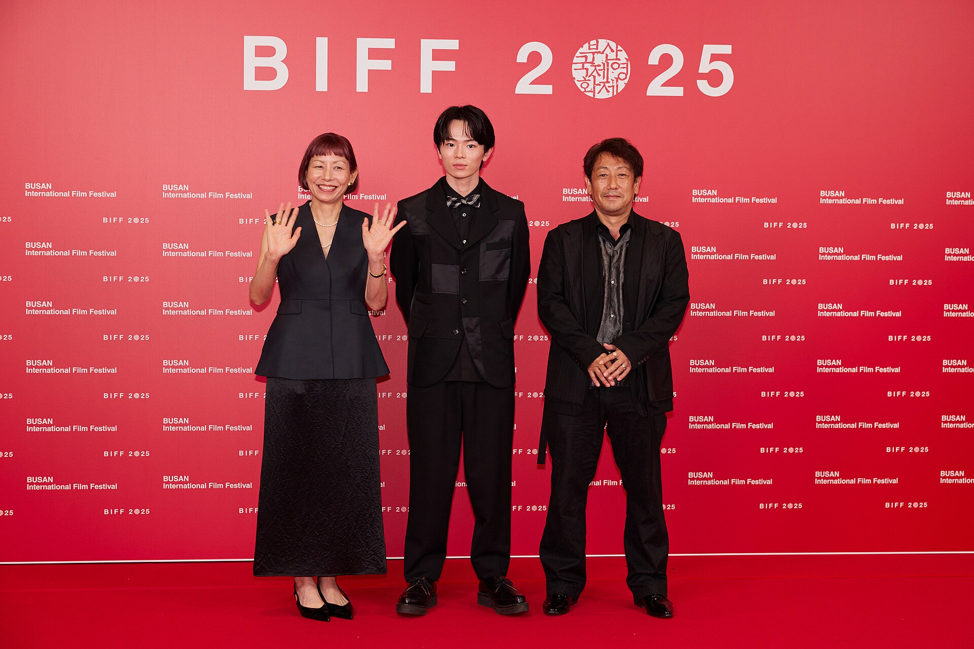 Koto Nagata, Yuta Hayashi, Akira Morii, director, actor, and producer, at the 30th Busan International Film Festival in Busan, South Korea in 2025