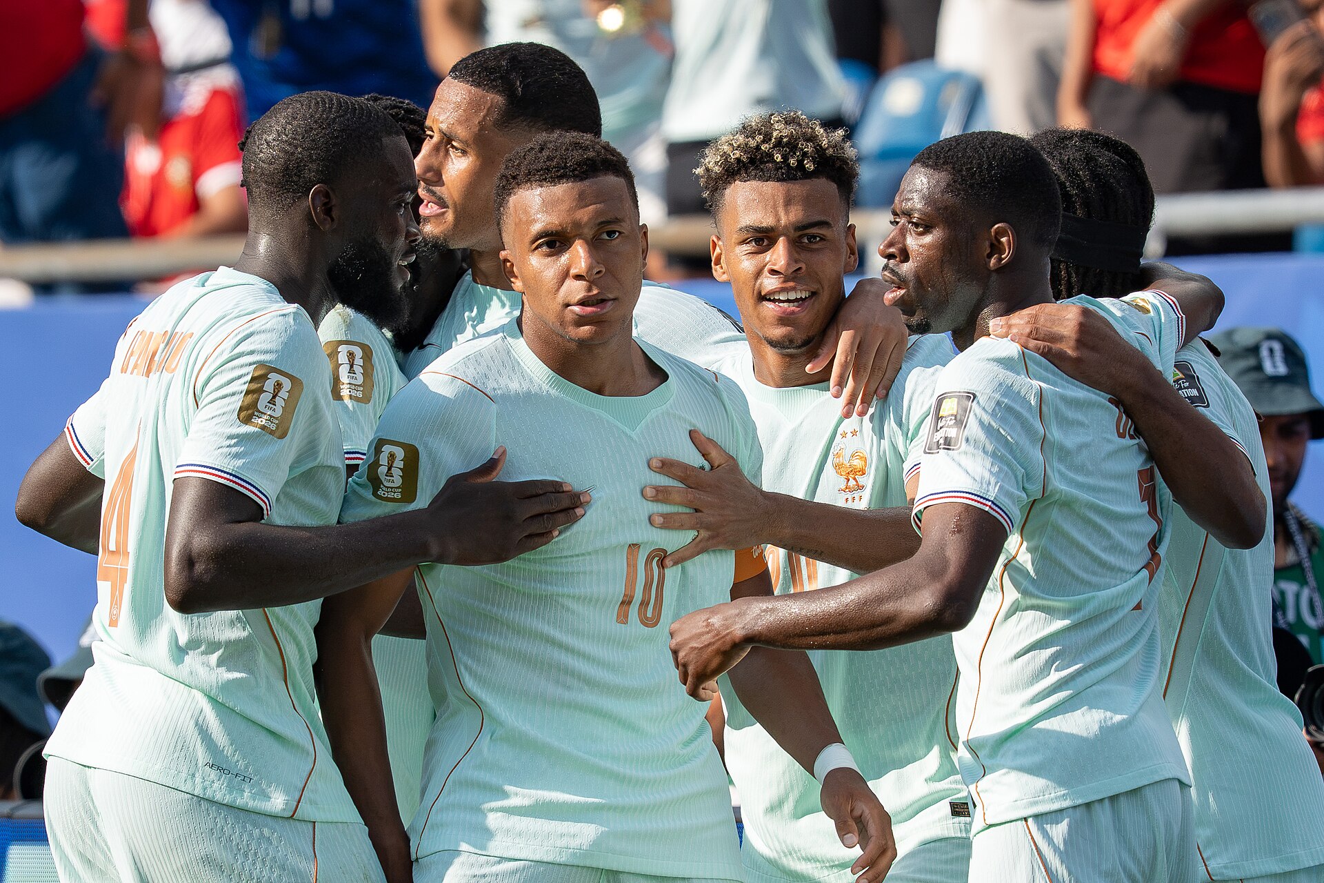 Kylian Mbappe Desire Doue during France v Morocco at the 2026 FIFA World Cup