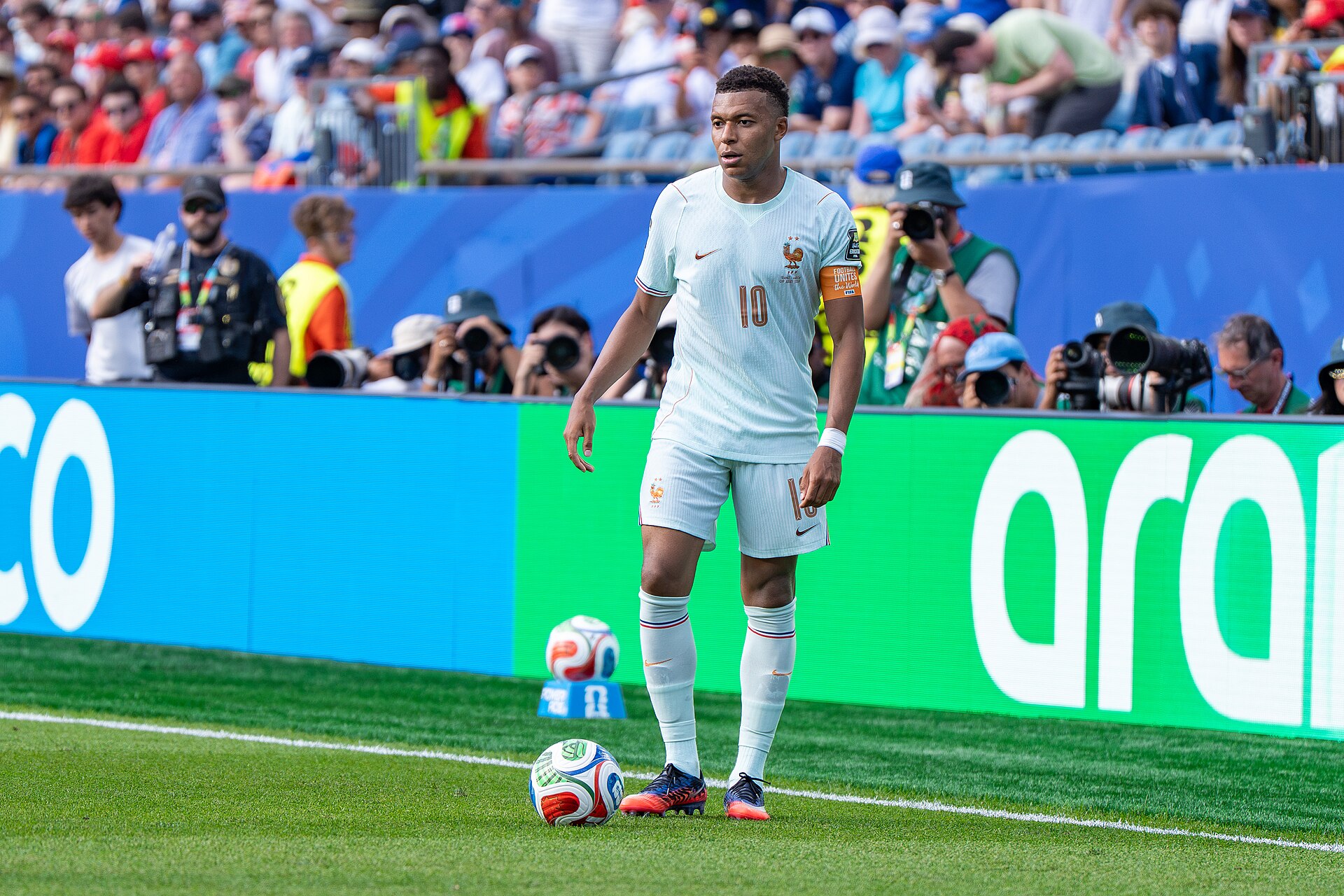 Kylian Mbappe during France v Morocco at the 2026 FIFA World Cup