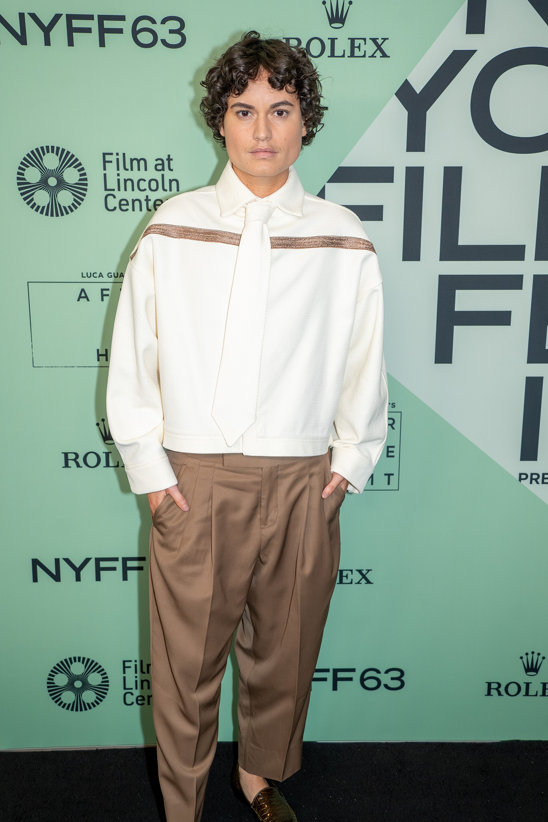 Lío Mehiel, actor, at the 63rd annual New York Film Festival at Lincoln Center in 2025 for the film After The Hunt