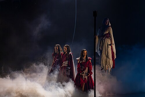 LELEK performing Andromeda, representing Croatia in the 1st Semi Final of the 2026 Eurovision Song Contest in Vienna