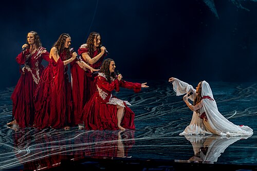 LELEK performing Andromeda, representing Croatia in the 1st Semi Final of the 2026 Eurovision Song Contest in Vienna