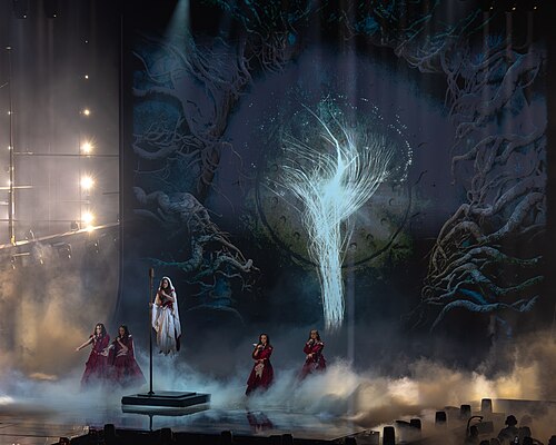LELEK performing Andromeda, representing Croatia in the 1st Semi Final of the 2026 Eurovision Song Contest in Vienna
