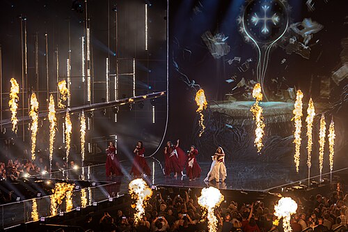 LELEK performing Andromeda, representing Croatia in the 1st Semi Final of the 2026 Eurovision Song Contest in Vienna