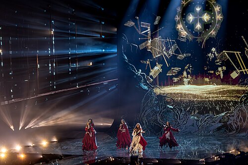 LELEK performing Andromeda, representing Croatia in the 1st Semi Final of the 2026 Eurovision Song Contest in Vienna