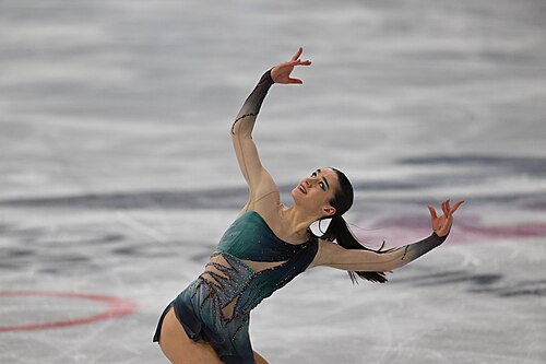 MILAN, ITALY - 19 FEBRUARY 2026: Lara Naki GUTMANN of Italy compete during the Figure Skating Women Single Skating Free Skating at the Olympic Winter Games Milano Cortina 2026 Milano Ice Skating Arena on February 19, 2026 in Milan, Italy