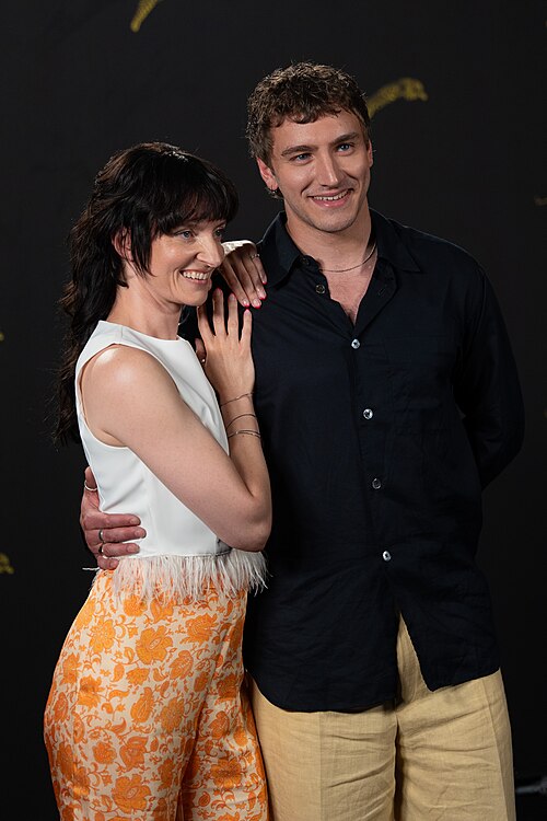 Larissa Corrriveau and Xavier Bergeron at the 79th Locarno Film Festival 2026