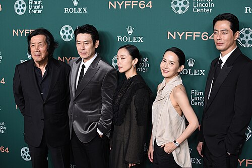 Lee Chang-dong, Sul Kyung-gu, Jeon Do-yeon, Cho Yeo-jeong, and Zo In-sung at the 64th New York Film Festival in Alice Tully Hall