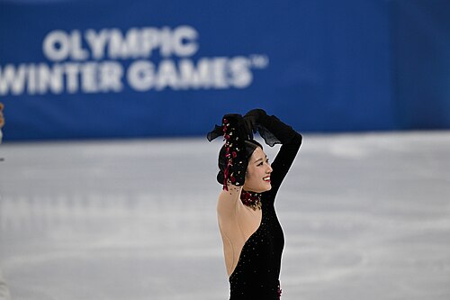 MILAN, ITALY - 19 FEBRUARY 2026: Lee Hae-in of South Korea compete during the Figure Skating Women Single Skating Free Skating at the Olympic Winter Games Milano Cortina 2026 Milano Ice Skating Arena on February 19, 2026 in Milan, Italy