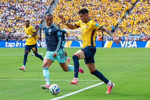 Leroy Sane Piero Hincapie during Ecuador v Germany on 25 June 2026 at the 2026 FIFA World Cup