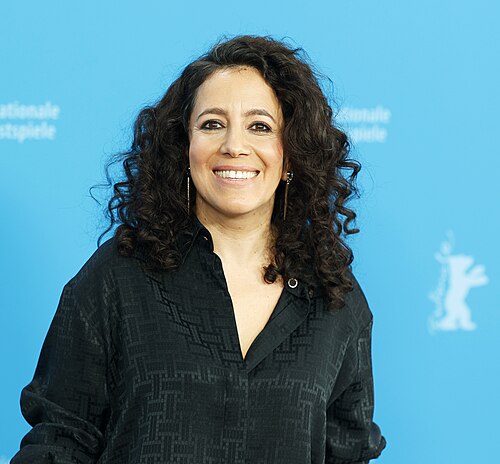 Director Leyla Bouzid pose at the "À Voix Basse" (In A Whisper) photocall at Berlinale 2026 in Berlin, Germany