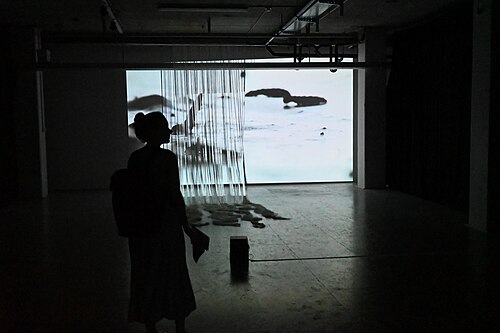 Liang Shaoji's Can Chanchan (Silkworm Spinning) at Art Basel 2025 Parcours