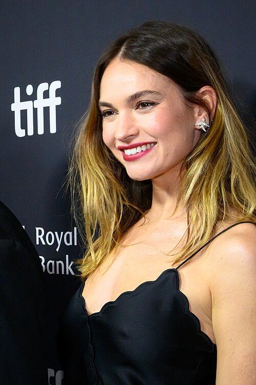 Lily James at the screening of "Bad Lieutenant: Tokyo" at the 2026 Toronto International Film Festival.