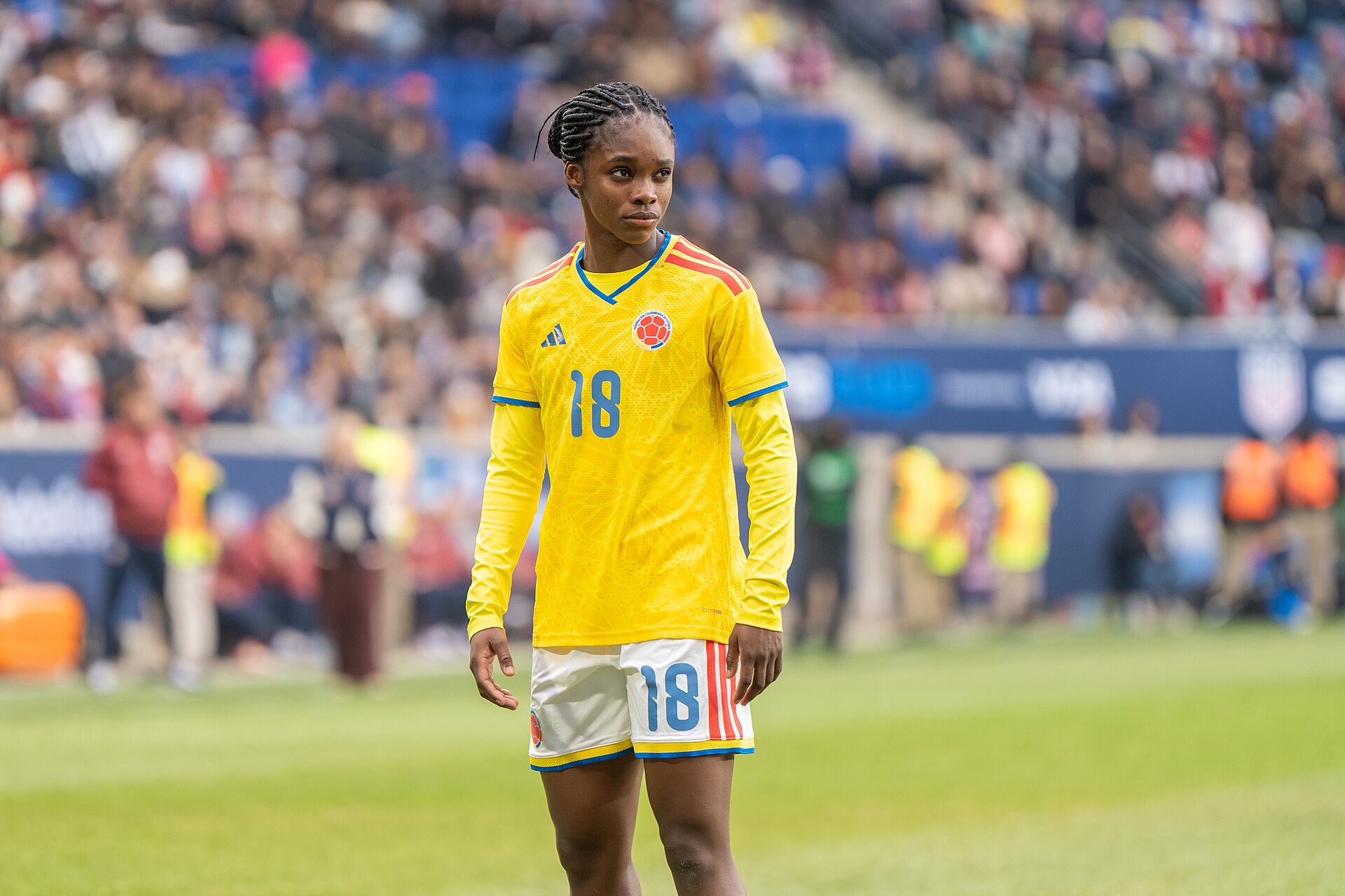 Linda Caicedo during the US Women's Soccer Team vs Colombia at the SheBelieves Cup on March 7, 2026