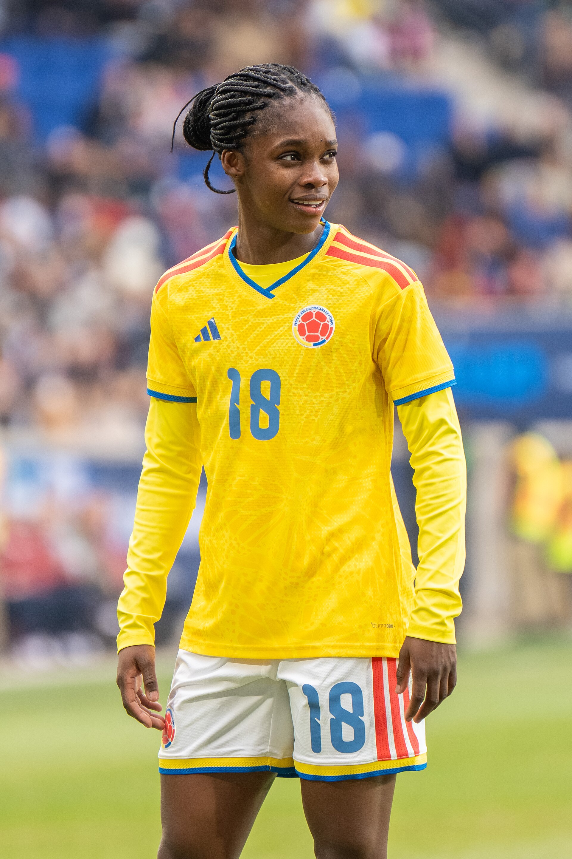 Linda Caicedo during the US Women's Soccer Team vs Colombia at the SheBelieves Cup on March 7, 2026