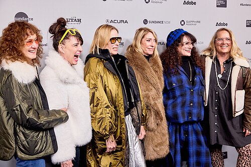 Linda Lichter, Kathleen Hanna, Tamra Davis, Kim Gordon, Jessica Hernández and Shelby Meade at the 2026 Sundance Film Festival for The Best Summer