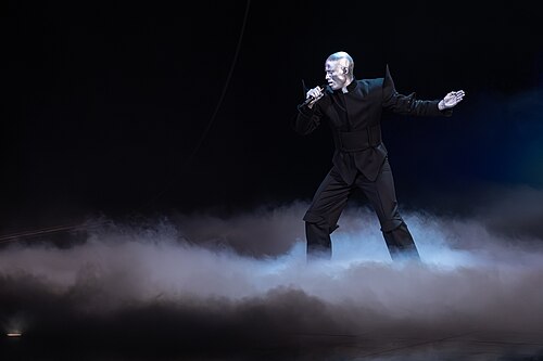 Lion Ceccah performing Sólo Quiero Más, representing Lithuania in the 1st Semi Final of the 2026 Eurovision Song Contest in Vienna