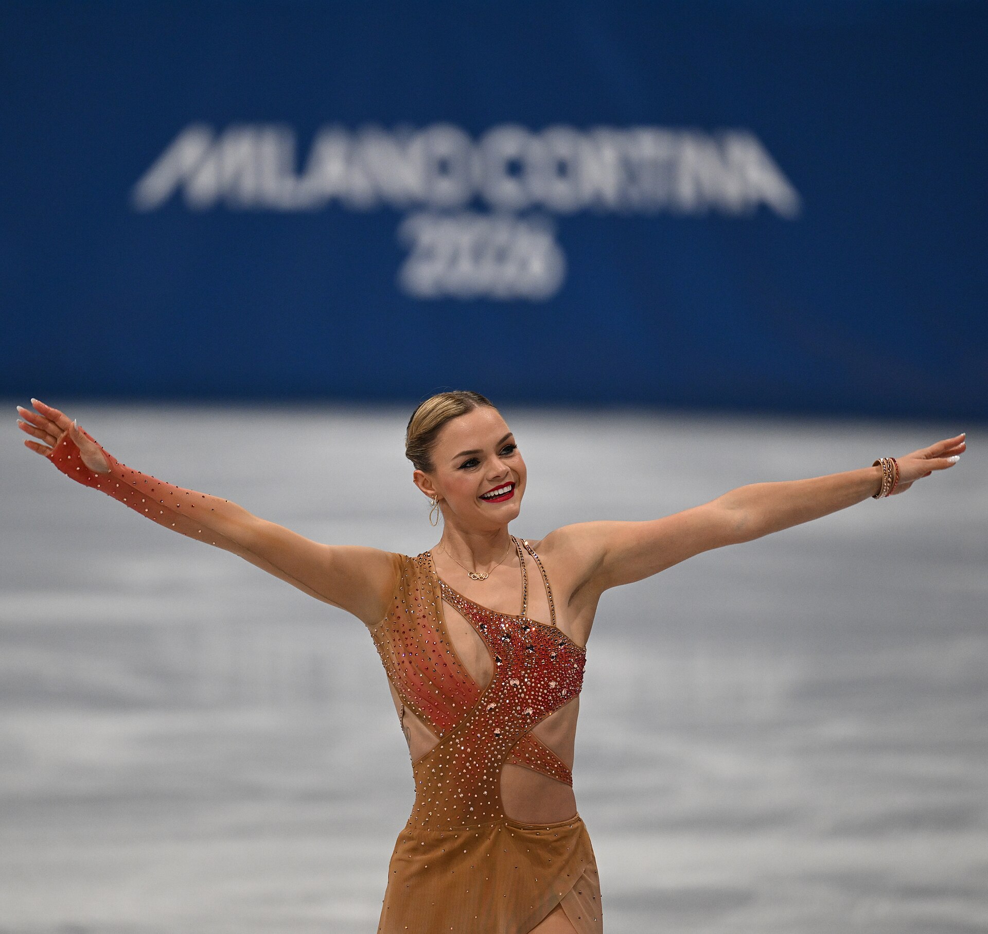 MILAN, ITALY - 19 FEBRUARY 2026: Loena HENDRICKX of Belgium compete during the Figure Skating Women Single Skating Free Skating at the Olympic Winter Games Milano Cortina 2026 Milano Ice Skating Arena on February 19, 2026 in Milan, Italy