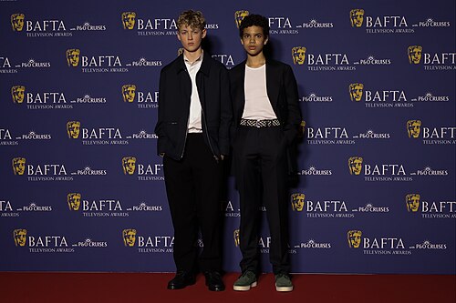 Lox Pratt & Winston Sawyers who presented a BAFTA TV Award, May 26