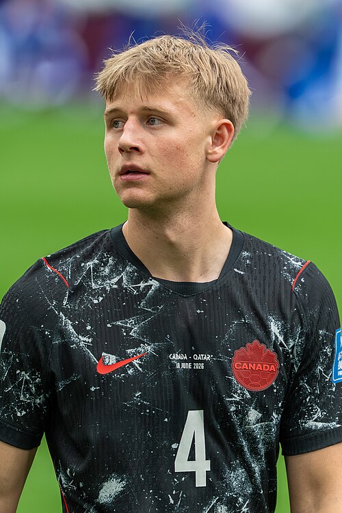 Luc de Fougerolles during Canada v Qatar on 18 June 2026 at the 2026 FIFA World Cup
