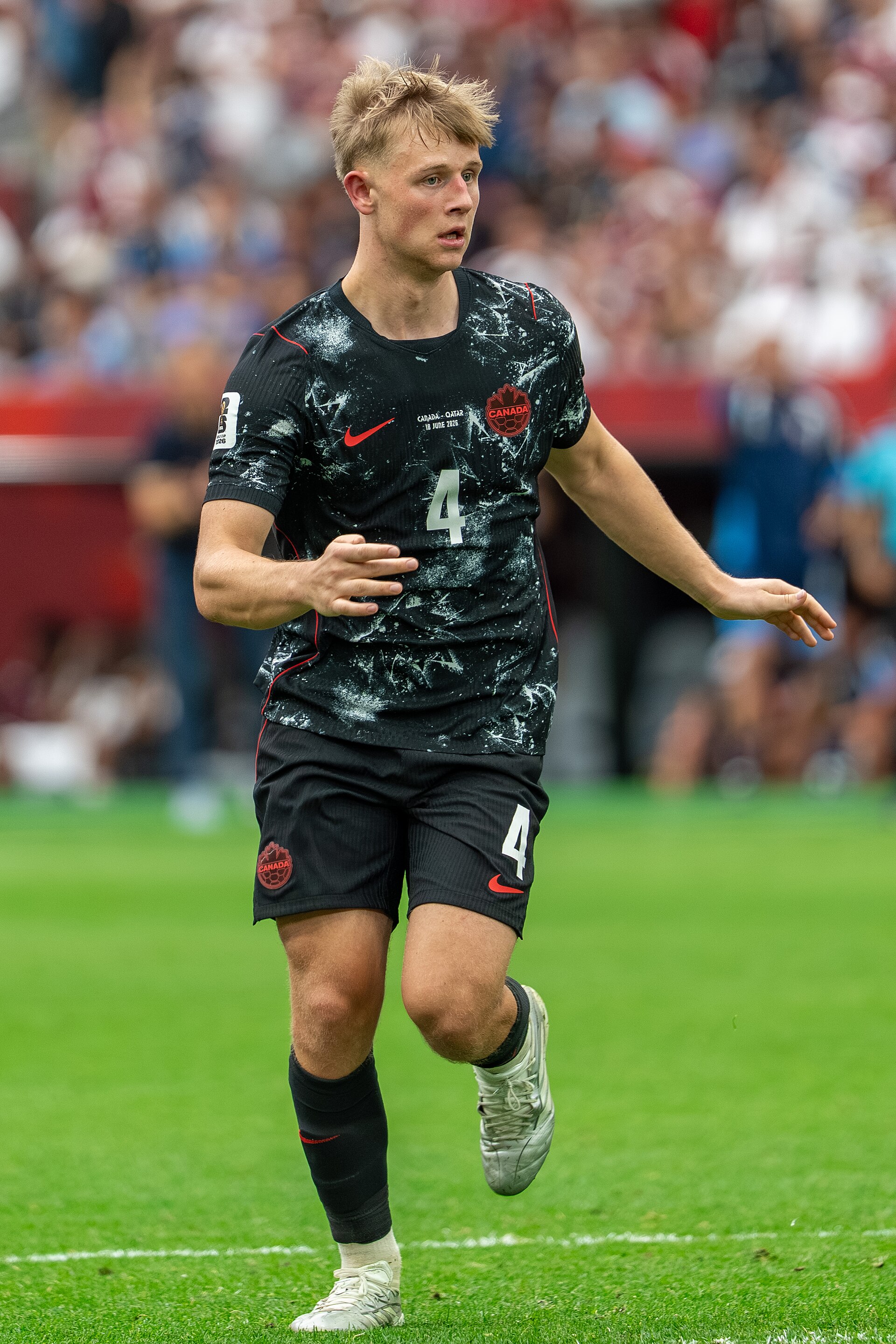 Luc de Fougerolles during Canada v Qatar on 18 June 2026 at the 2026 FIFA World Cup