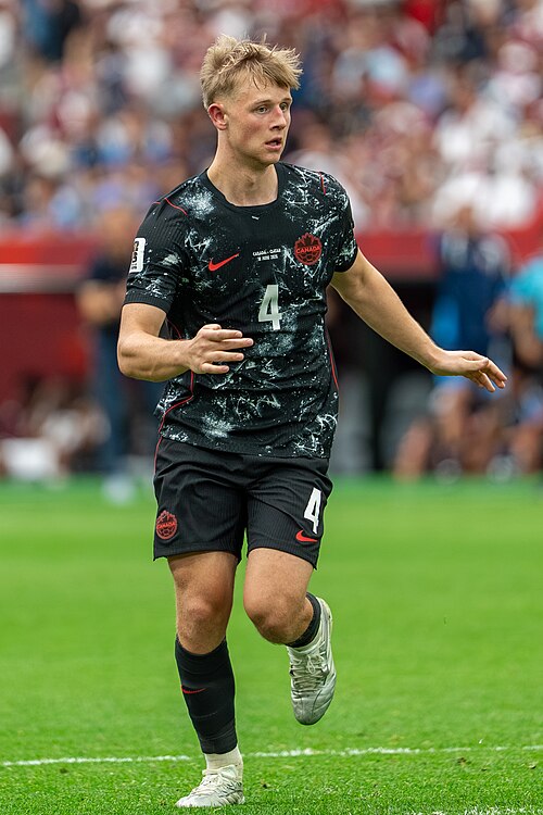 Luc de Fougerolles during Canada v Qatar on 18 June 2026 at the 2026 FIFA World Cup