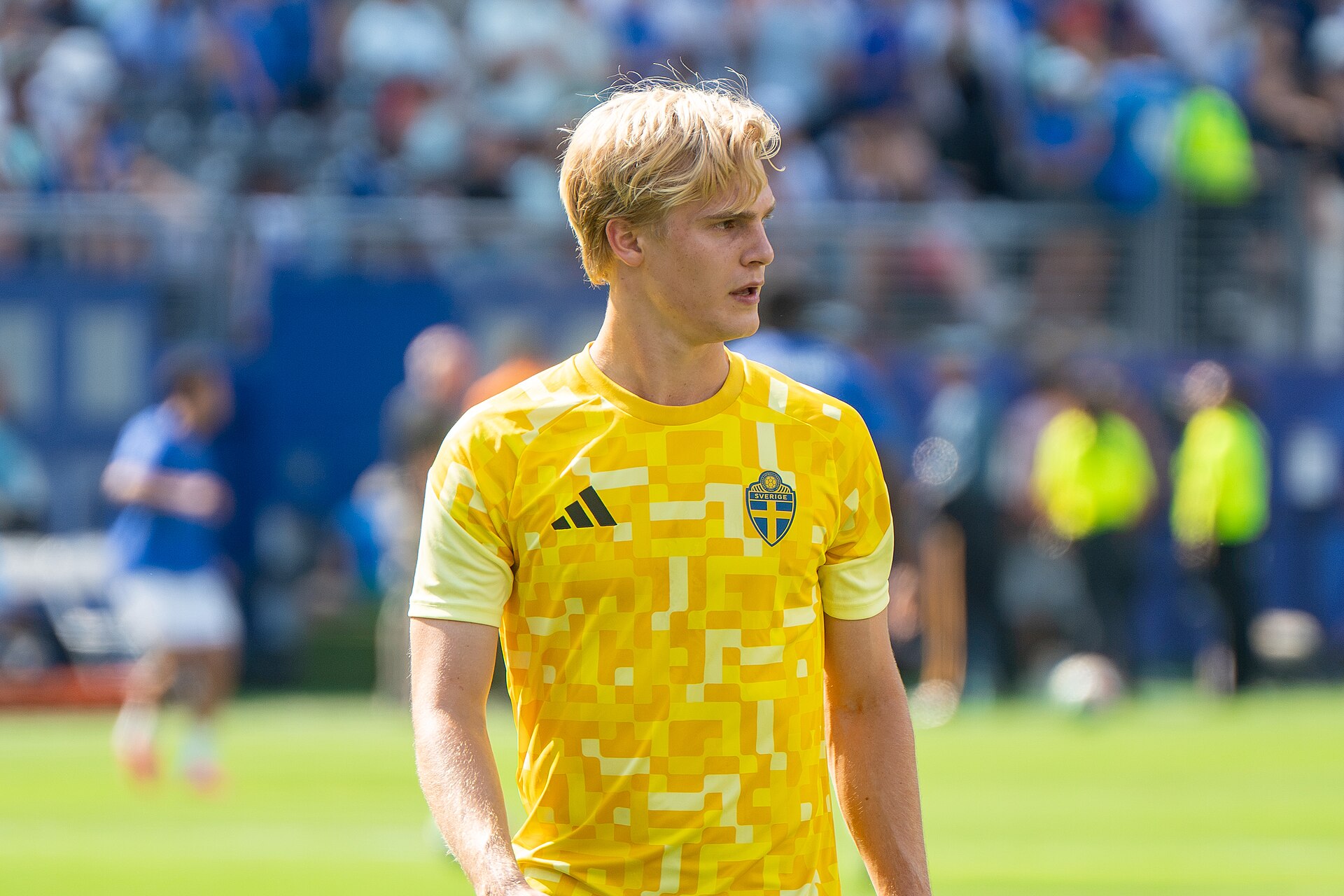 Lucas Bergvall during France v Sweden at the 2026 FIFA World Cup