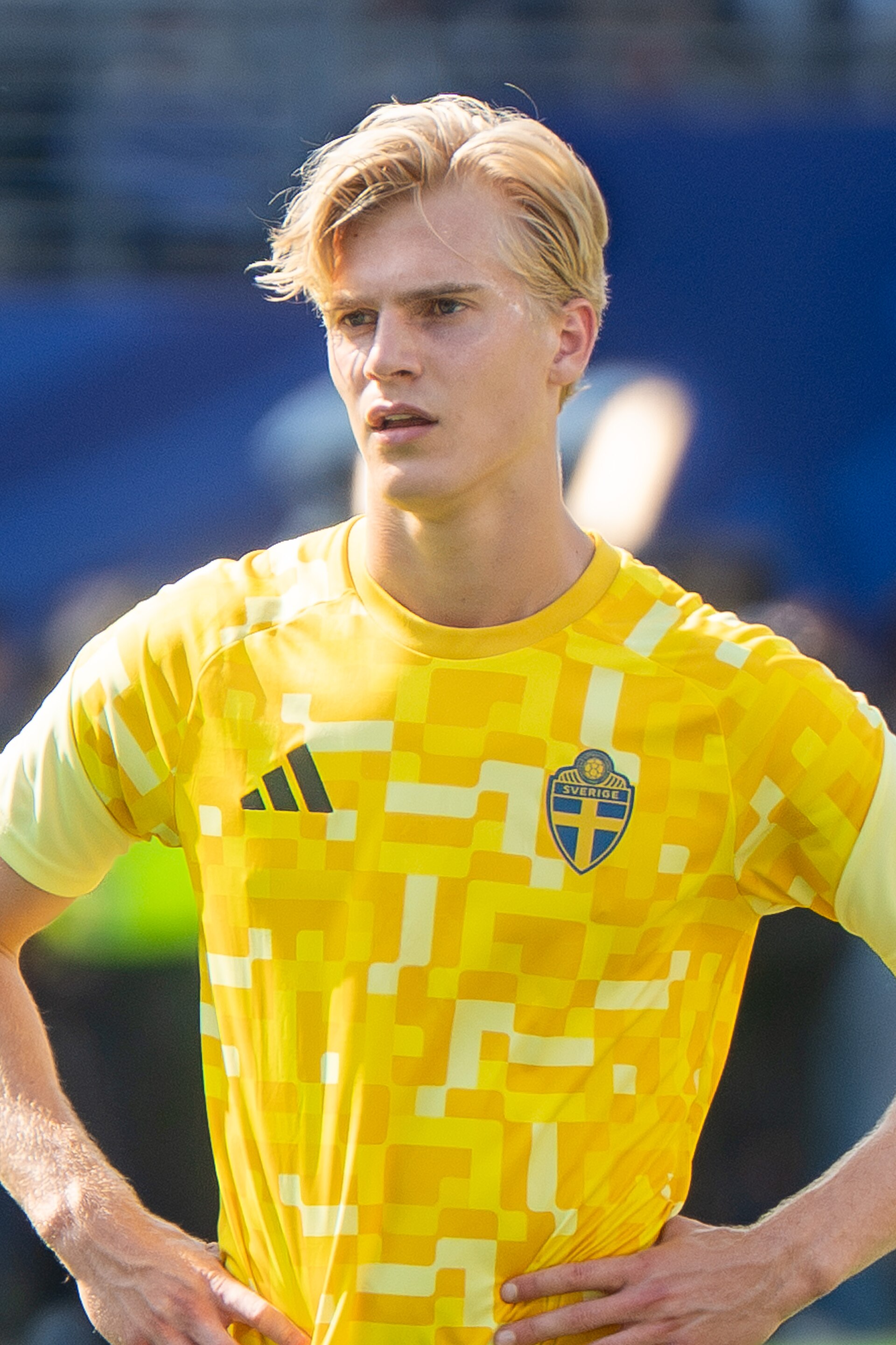 Lucas Bergvall during France v Sweden at the 2026 FIFA World Cup