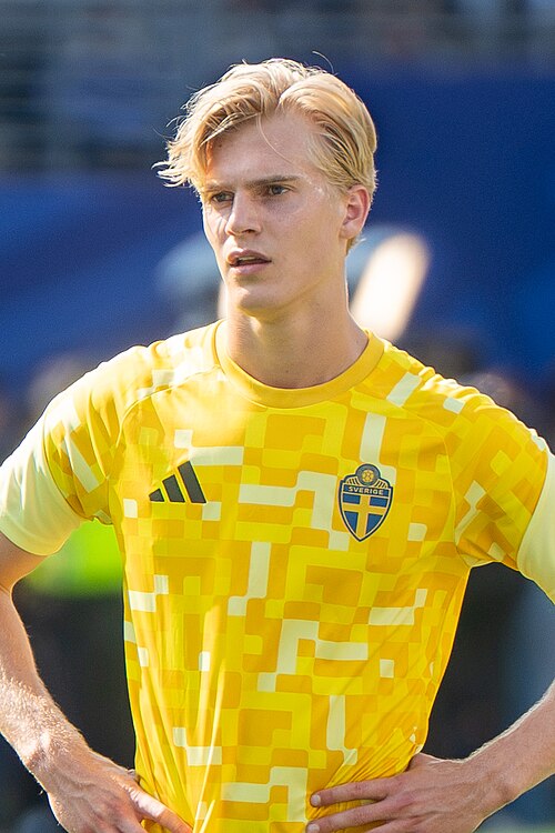 Lucas Bergvall during France v Sweden at the 2026 FIFA World Cup