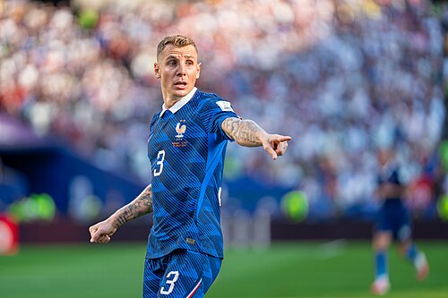 Lucas Digne during France v Paraguay at the 2026 FIFA World Cup