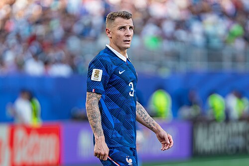 Lucas Digne during France v Paraguay at the 2026 FIFA World Cup