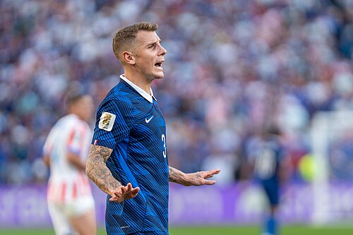Lucas Digne during France v Paraguay at the 2026 FIFA World Cup